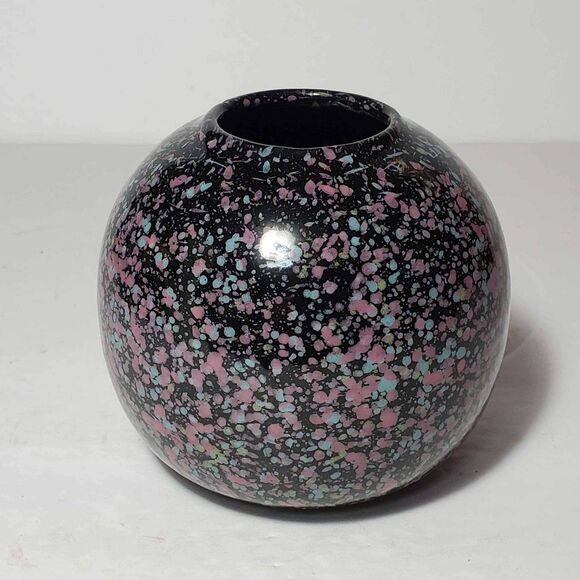 Small Speckled Vase Round 3.75" - Picture 1 of 5